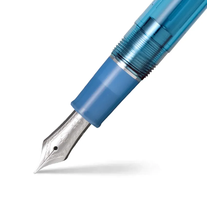 Sailor Gift Set Manyo II 'Voilet' Professional Gear Slim Fountain Pen (14K Medium) With Manyo Ink 50 ML - Blue With Rhodium Trims