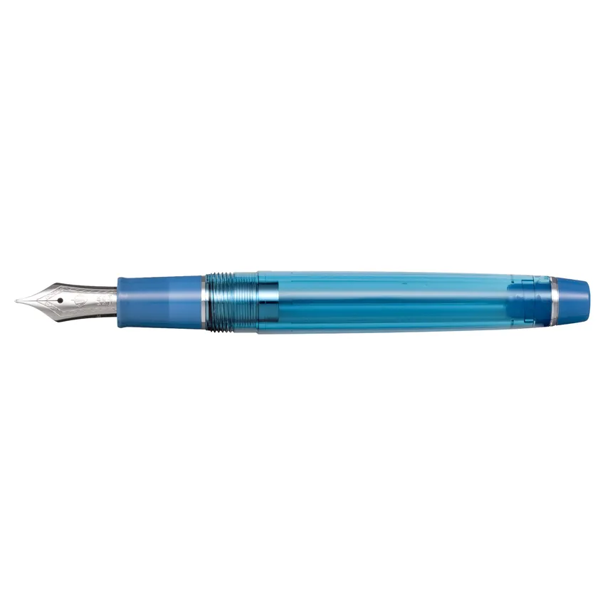 Sailor Gift Set Manyo II 'Voilet' Professional Gear Slim Fountain Pen (14K Medium) With Manyo Ink 50 ML - Blue With Rhodium Trims