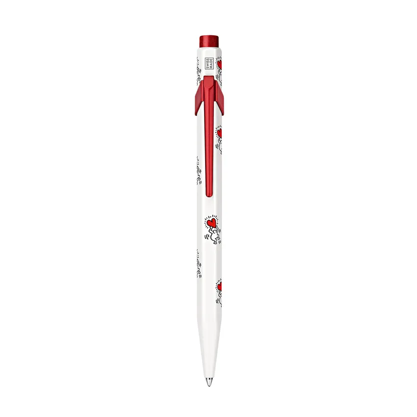 Caran d'Ache 849 Xmas23 Keith Haring Ballpoint Pen - White