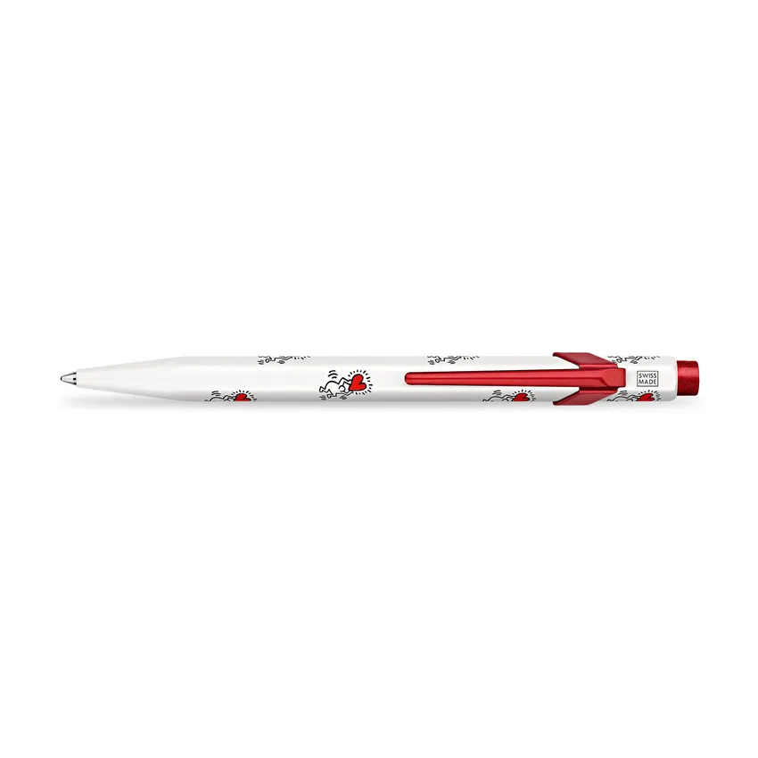 Caran d'Ache 849 Xmas23 Keith Haring Ballpoint Pen - White