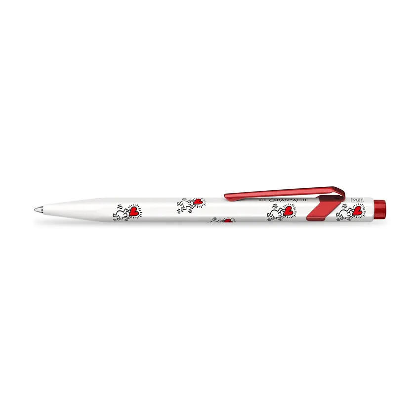 Caran d'Ache 849 Xmas23 Keith Haring Ballpoint Pen - White