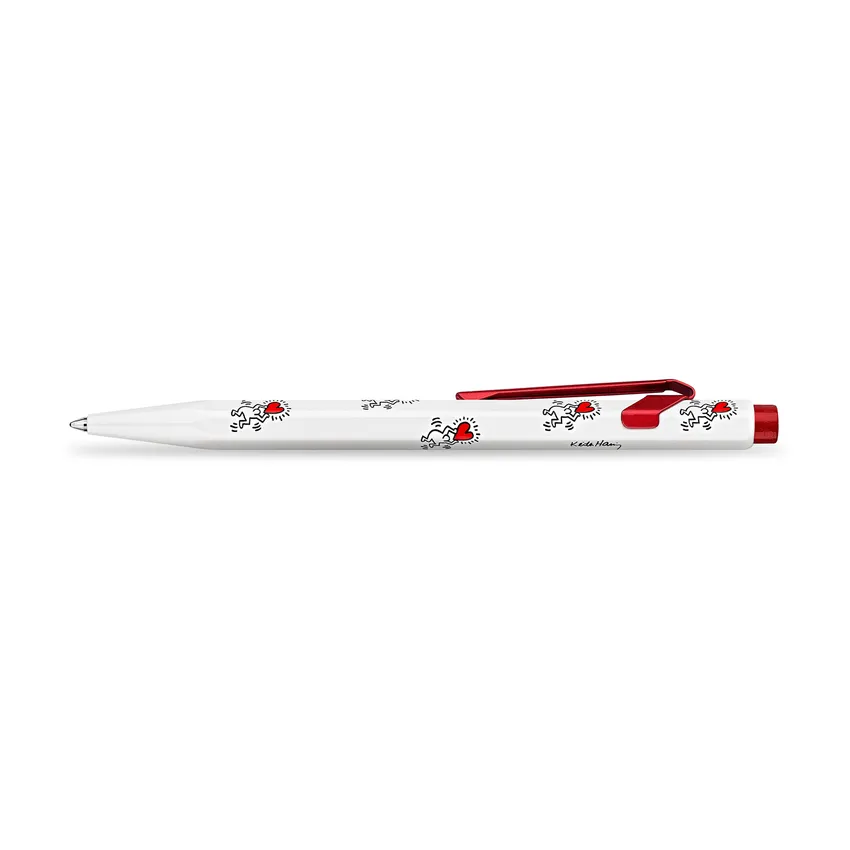 Caran d'Ache 849 Xmas23 Keith Haring Ballpoint Pen - White