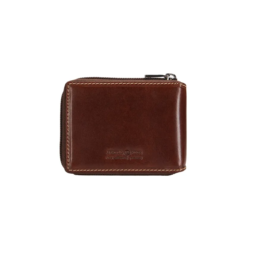 Jekyll & Hide Oxford Zip Around Wallet - Mocha