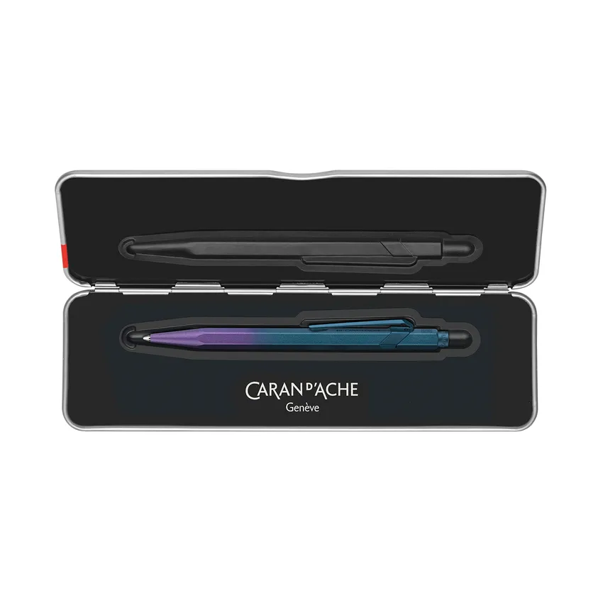 Caran d'Ache 849 Claim Your Style Ed. 5, purple ocean in grey slimpack Ballpoint Pen