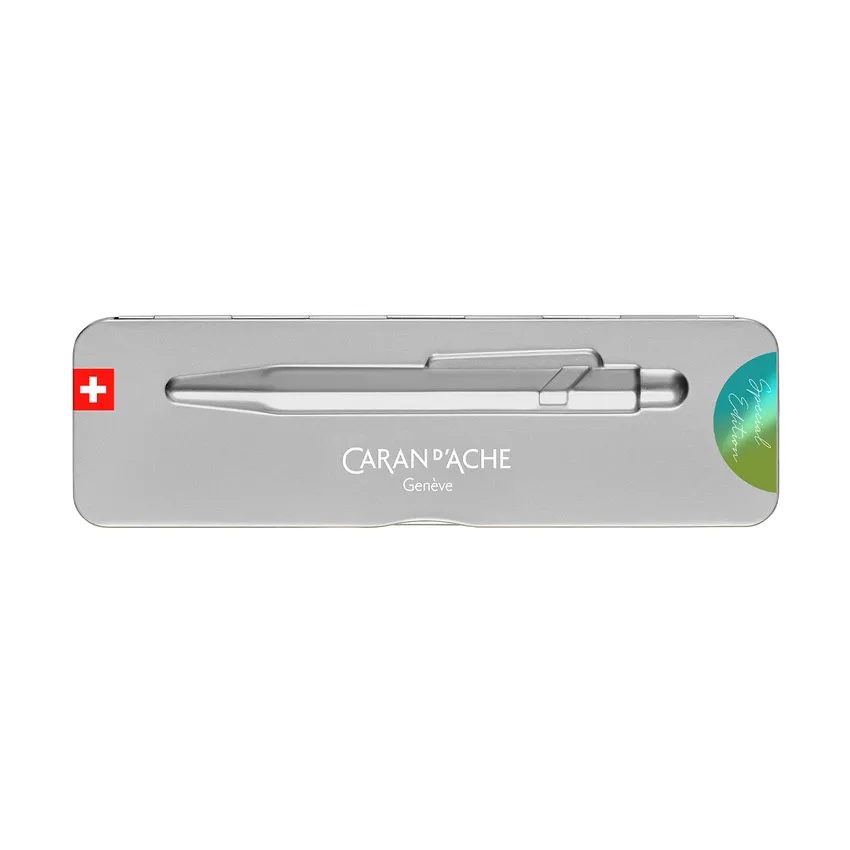 Caran d'Ache 849 Claim Your Style Ed. 5, arctic green in grey slimpack Ballpoint Pen