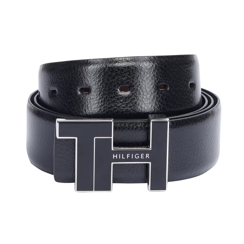 Tommy Hilfiger Bensted Reversible Semi Formal Belt Medium - Black And Brown