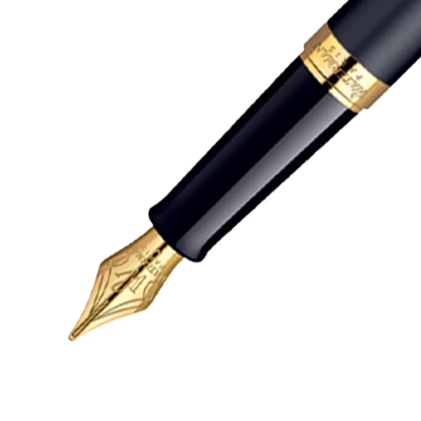 Waterman Hemisphere Matte Black Gold Trim Fountain Pen - Medium