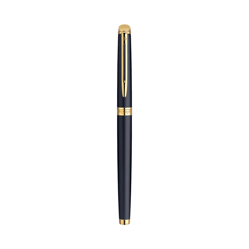 Waterman Hemisphere Matte Black Gold Trim Fountain Pen - Medium