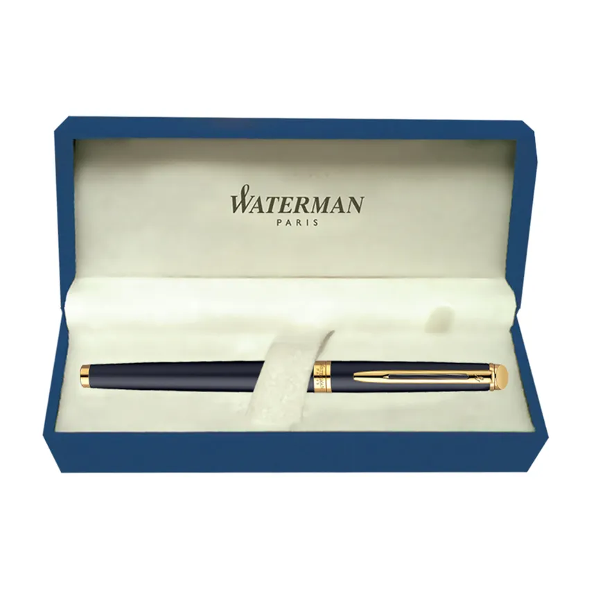Waterman Hemisphere Matte Black Gold Trim Fountain Pen - Medium