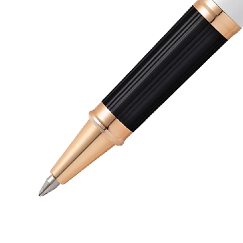 Cross Century II Pearlescent White Lacquer Rollerball Pen with Gold Trims