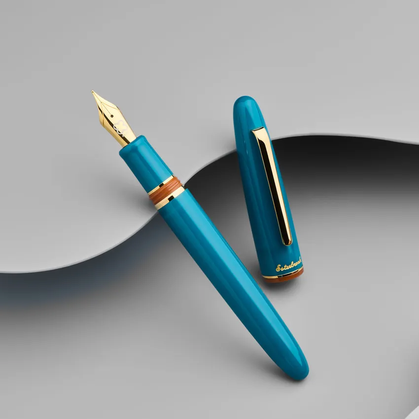 Esterbrook Back to the Land Estie Funky Lake Fountain Pen with Gold Trims - Fine