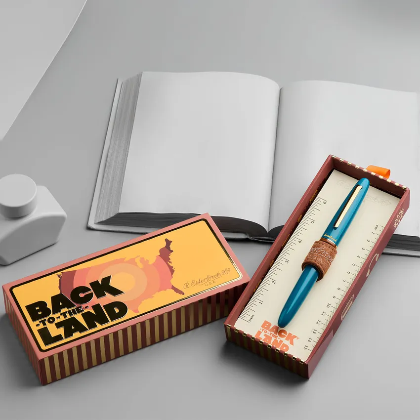 Esterbrook Back to the Land Estie Funky Lake Fountain Pen with Gold Trims - Fine
