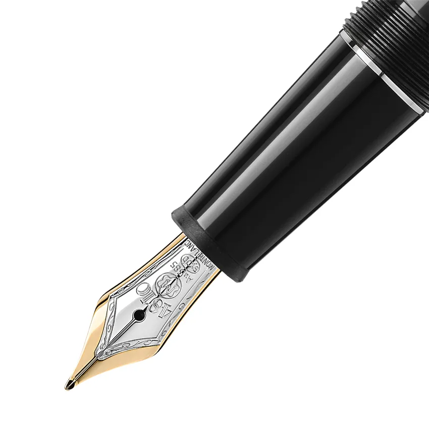 Montblanc 145 Meisterstuck Platinum Line Black Medium Fountain Pen